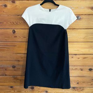 Alice + Olivia Black and White Color Block Cap Sleeve Dress 2
